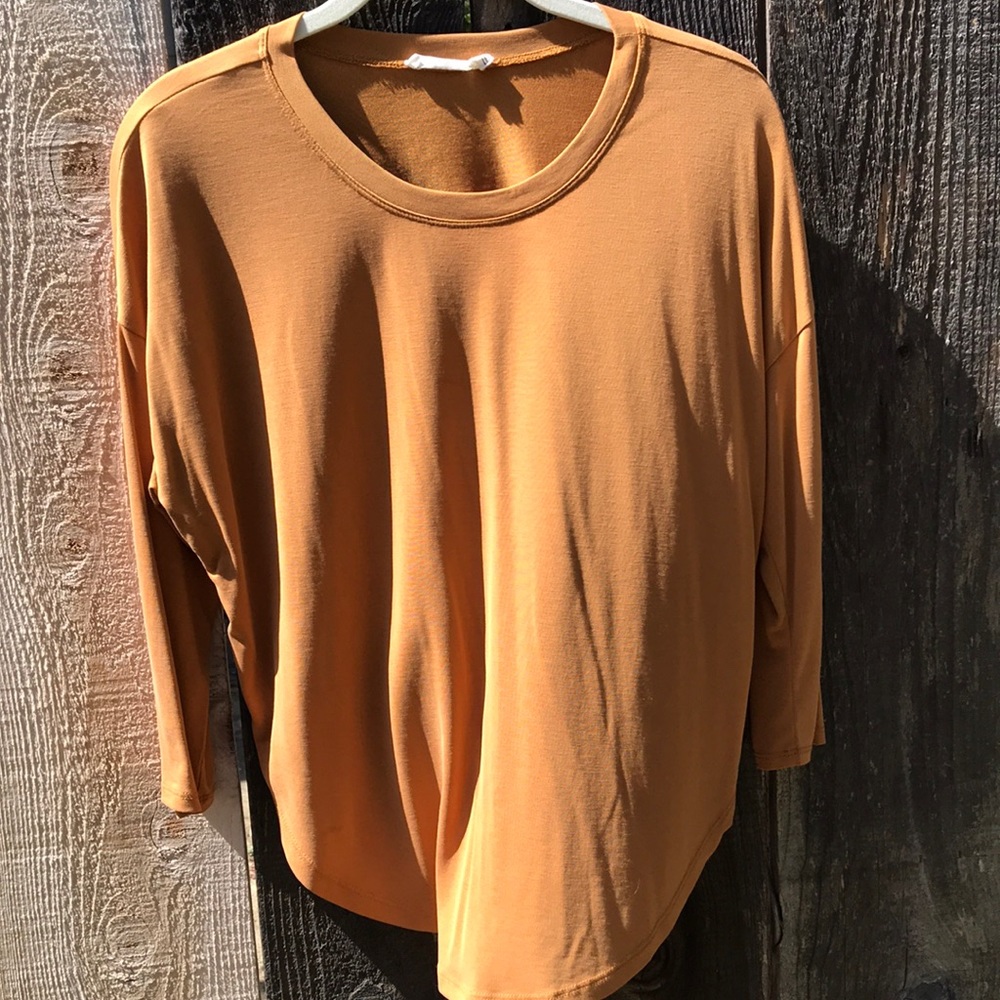 Yellow shirt with high back